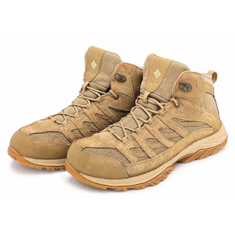 Columbia Crestwood High Waterproof Mens Size 10.5 Beige Hiking Boots BM5371-241